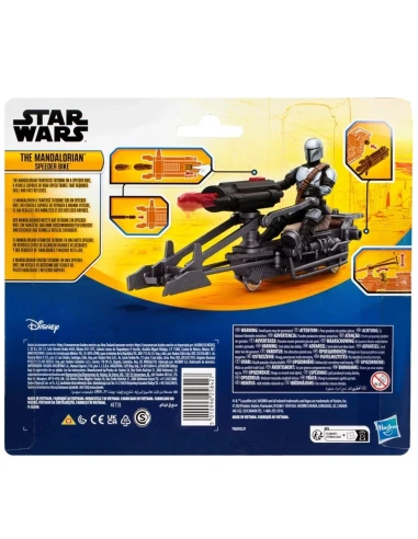Figura Star Wars Epic World of Action The Mandalorian y Speeder Bike
