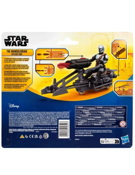 Figura Star Wars Epic World of Action The Mandalorian y Speeder Bike