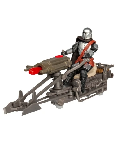 Figura Star Wars Epic World of Action The Mandalorian y Speeder Bike
