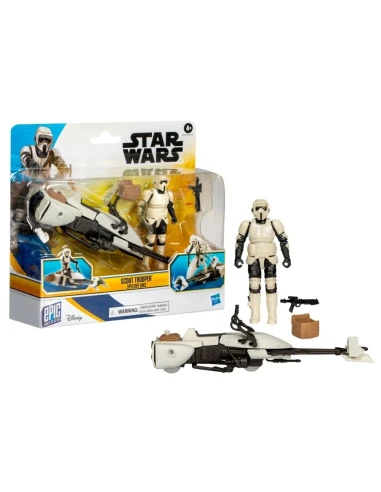 Figura de Acción Star Wars Epic World of Action Series Scout Trooper y Speeder Bike