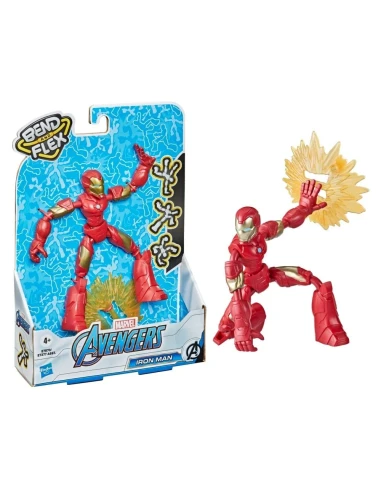 Figura de Acción Marvel Bend And Flex Iron Man 15 Cm