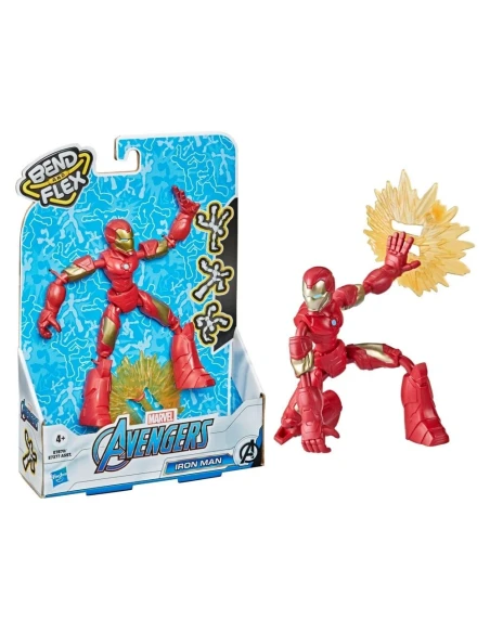 Figura de Acción Marvel Bend And Flex Iron Man 15 Cm