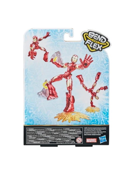 Figura de Acción Marvel Bend And Flex Iron Man 15 Cm