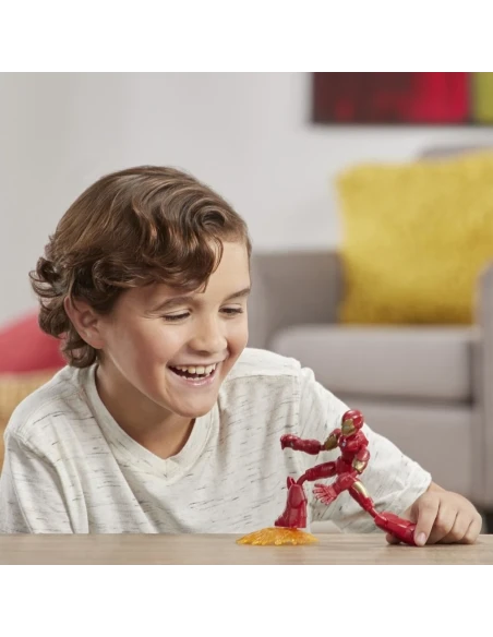 Figura de Acción Marvel Bend And Flex Iron Man 15 Cm