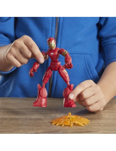 Figura de Acción Marvel Bend And Flex Iron Man 15 Cm
