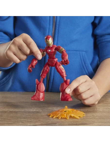 Figura de Acción Marvel Bend And Flex Iron Man 15 Cm