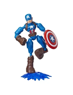 Figura de Acción Marvel Bend And Flex Capitan America 15 Cm