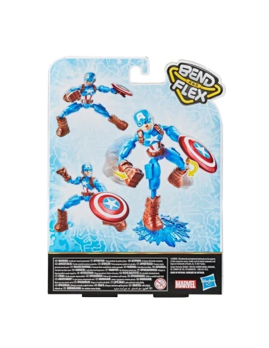 Figura de Acción Marvel Bend And Flex Capitan America 15 Cm