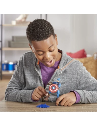 Figura de Acción Marvel Bend And Flex Capitan America 15 Cm