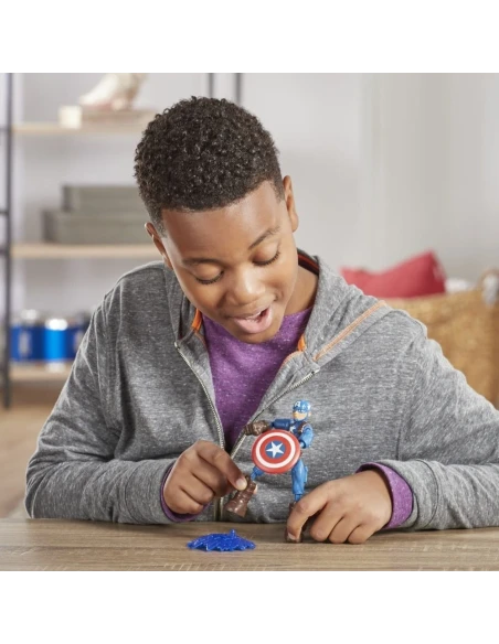 Figura de Acción Marvel Bend And Flex Capitan America 15 Cm