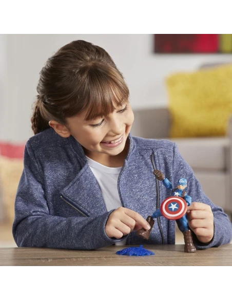 Figura de Acción Marvel Bend And Flex Capitan America 15 Cm