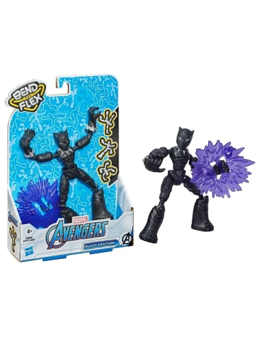 Figura de Acción Marvel Bend And Flex Black Panther 15 Cm