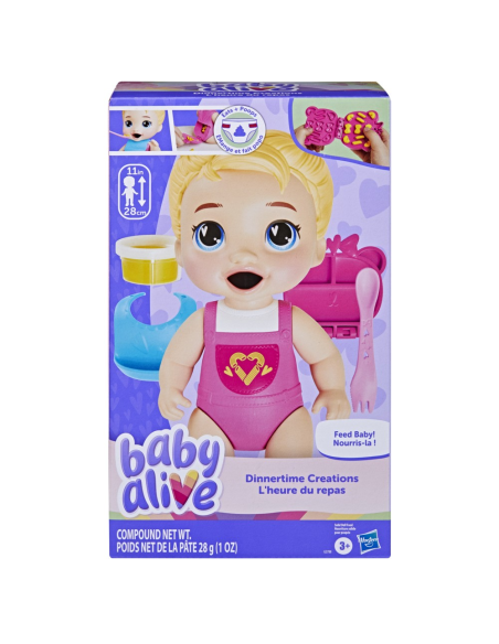 Muñeca Baby Alive Dinnertime Creations Cabello Rubio