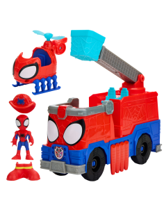 MARVEL SPIDEY AND HIS AMAZING FRIENDS, RESCUE-WEBS, CAMIÓN DE BOMBEROS